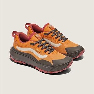 Vans Men's Orange and Dark Brown Sneakers